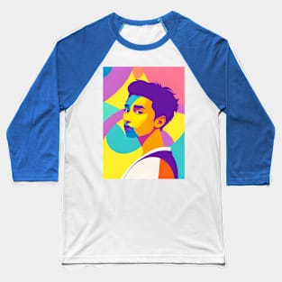 Pop art boy portrait Baseball T-Shirt